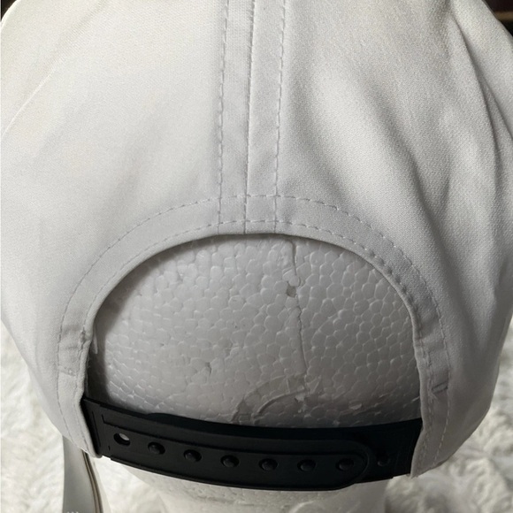 Adidas Unisex 3 Stripe White With Blue Accents SnapBack 5 Panel Baseball Hat - Picture 4 of 7